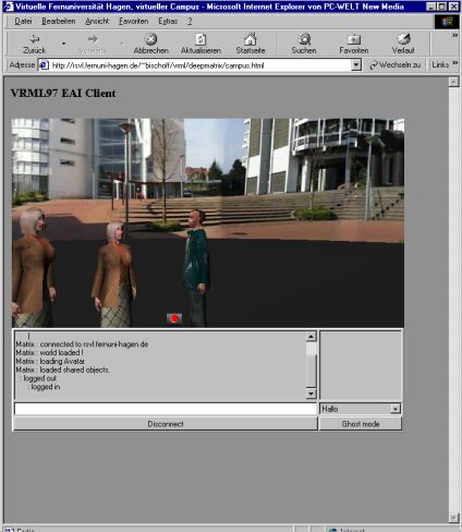 Screenshot virtueller Campus